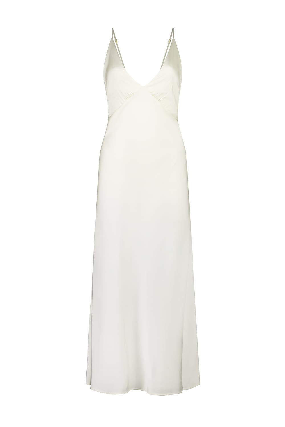 Gingerlilly Recycled Satin Long Chemise Freda Ivory - STUDIO JO STORE  