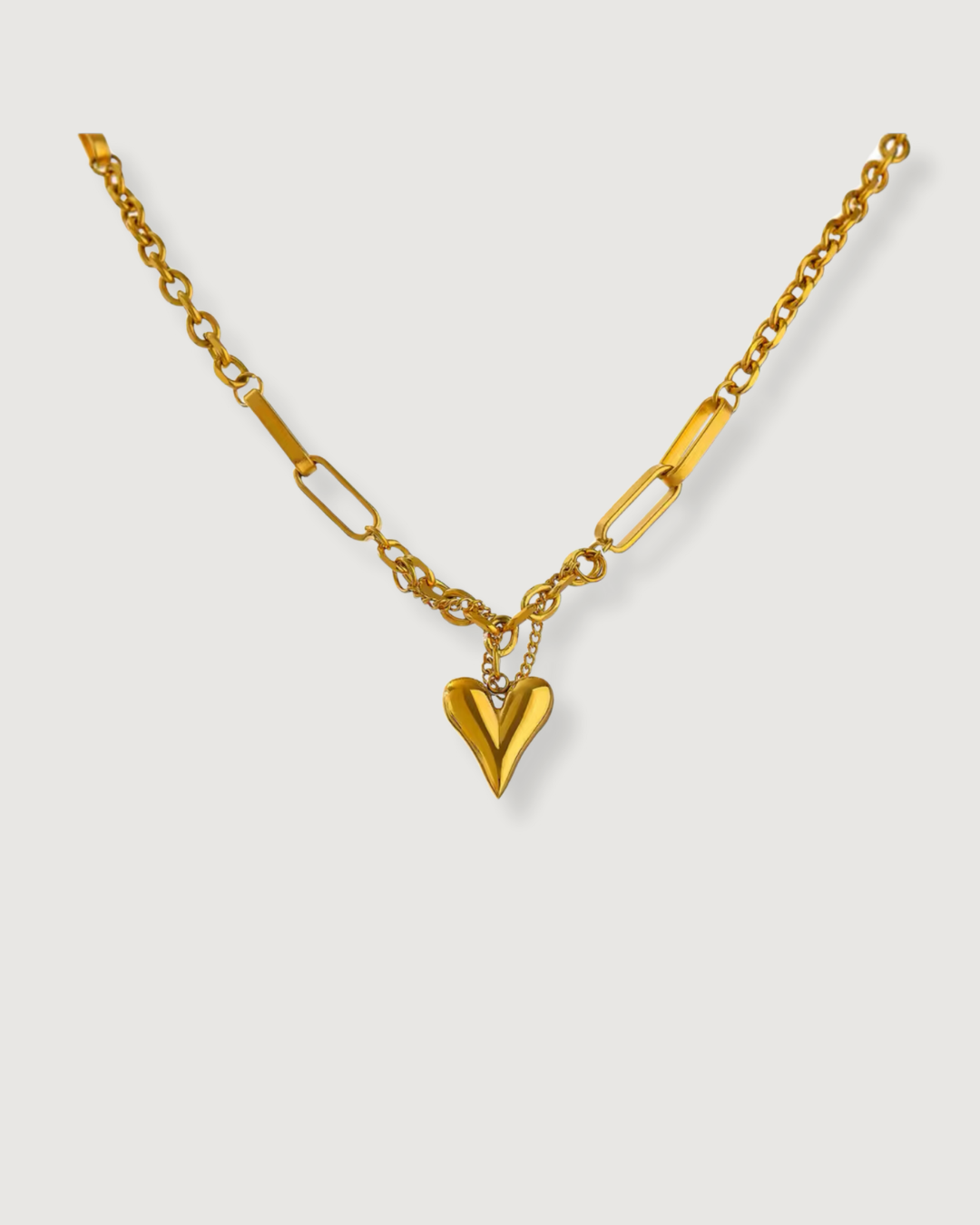 CUPID HEART CHAIN NECKLACE GOLD - STUDIO JO STORE  