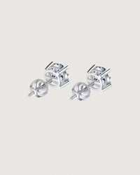 Thumbnail for 1ct BRILLIANT ROUND CUT MOISSANITE STUD EARRINGS SILVER