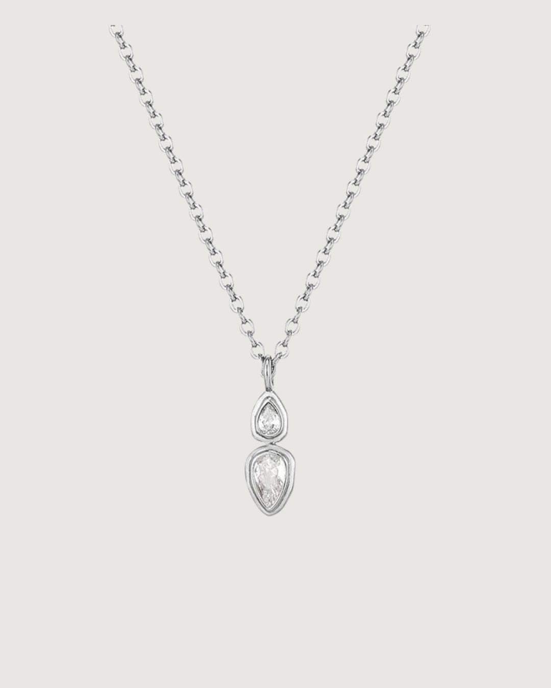 TEARDROP NECKLACE SILVER