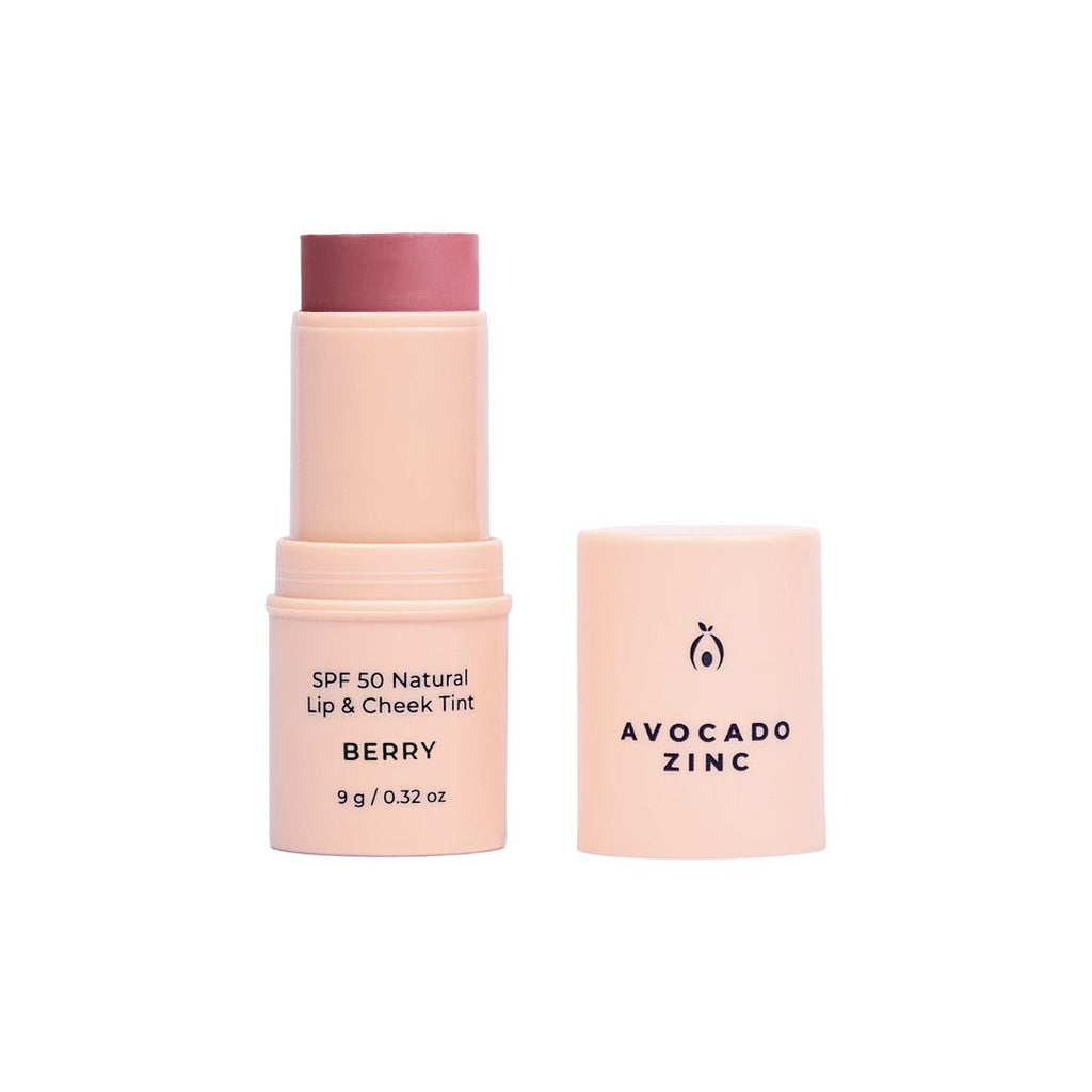 AVOCADO ZINC - SPF 50 NATURAL LIP & CHEEK TINT BERRY - STUDIO JO STORE  