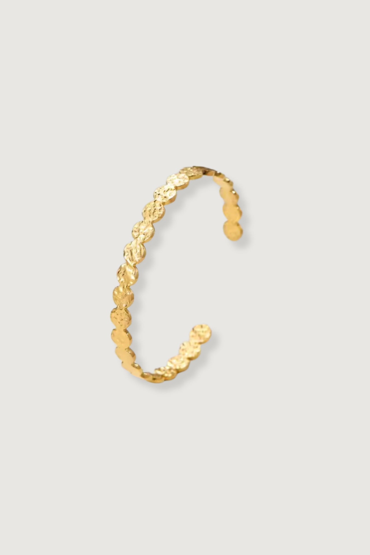 BARLEY TEXTURED CUFF BRACELET GOLD