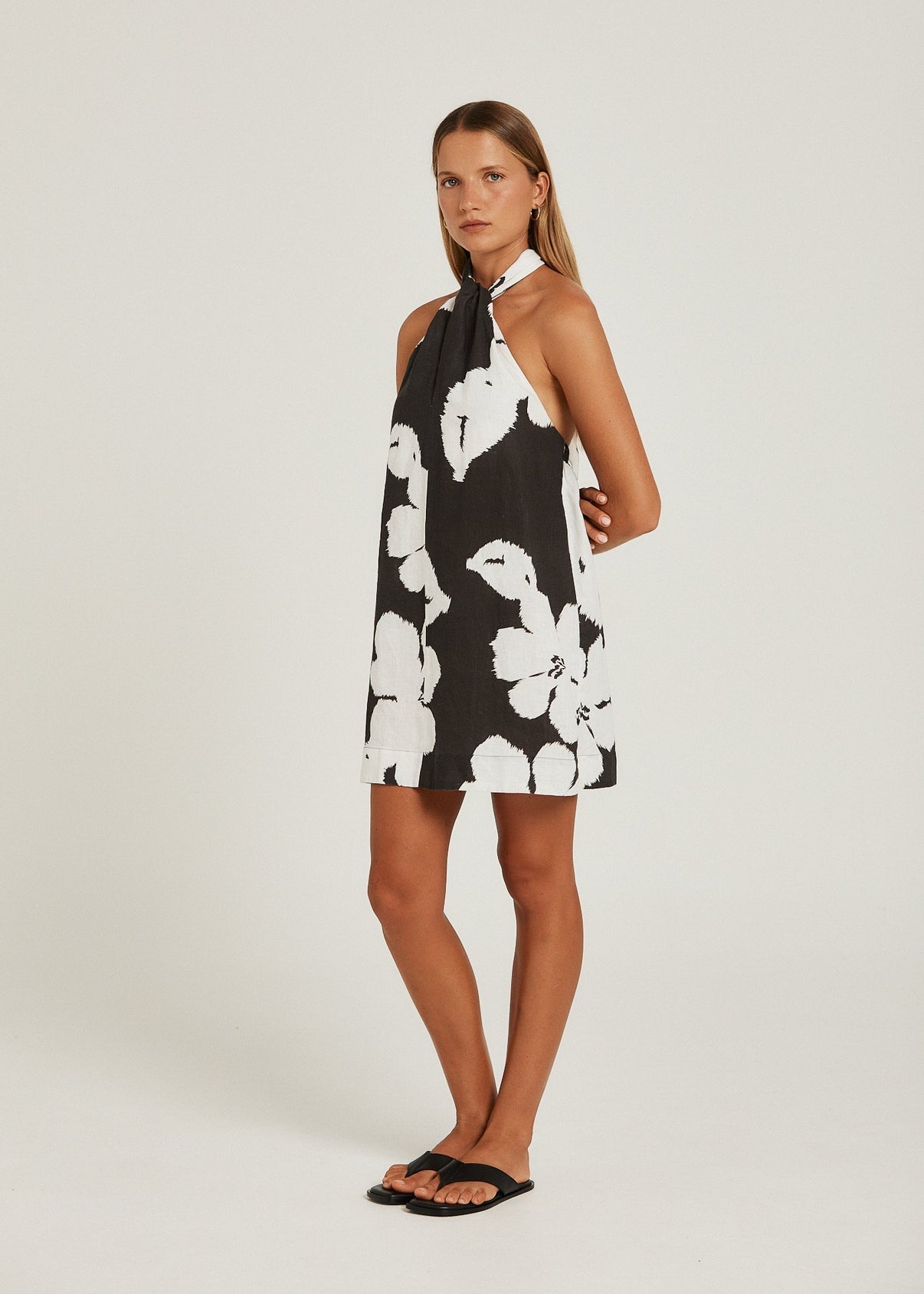 PIPPA RIDLEY CATALINA RIYAH DRESS BLOOM CHARCOAL