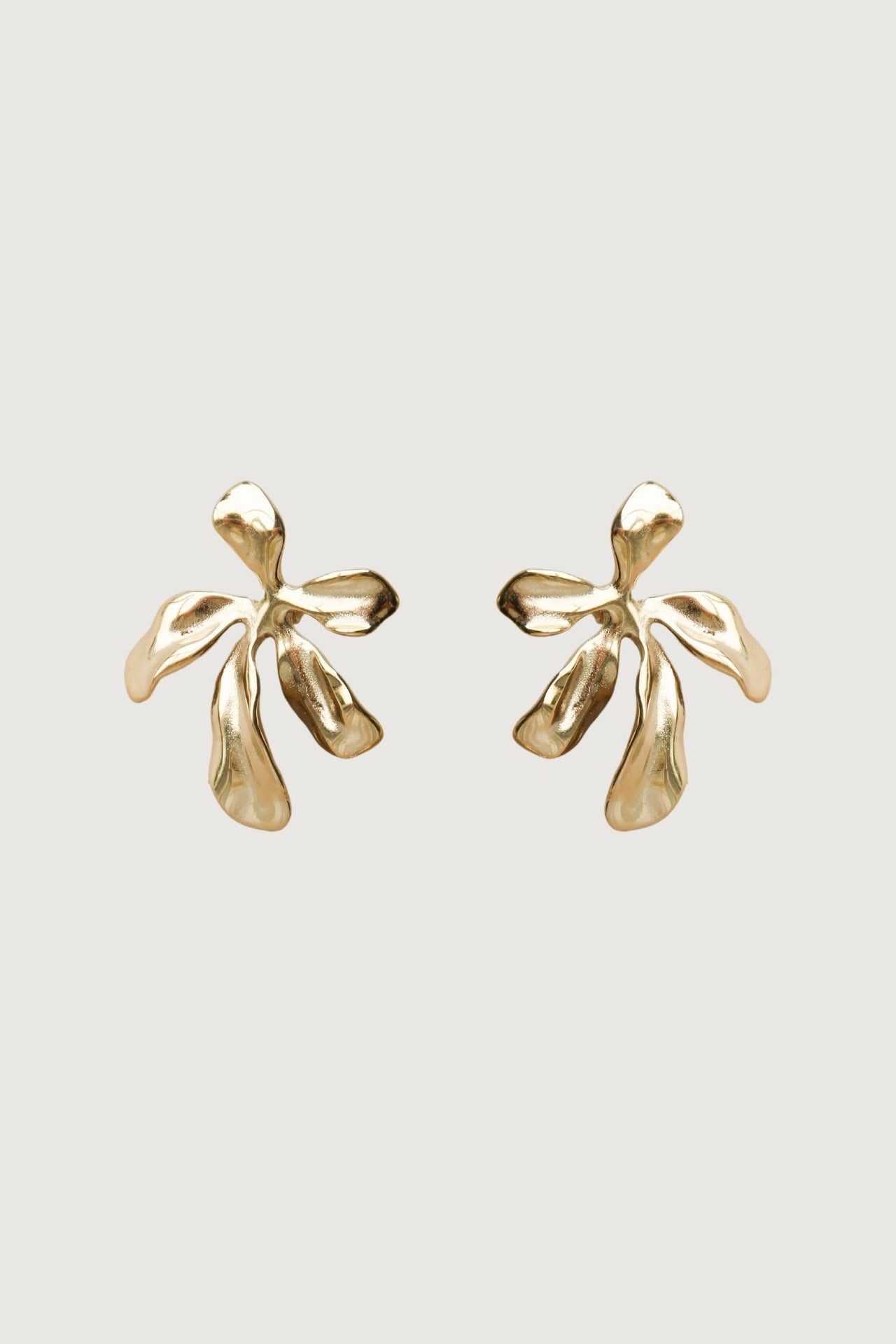 FLOWER STUD EARRINGS GOLD