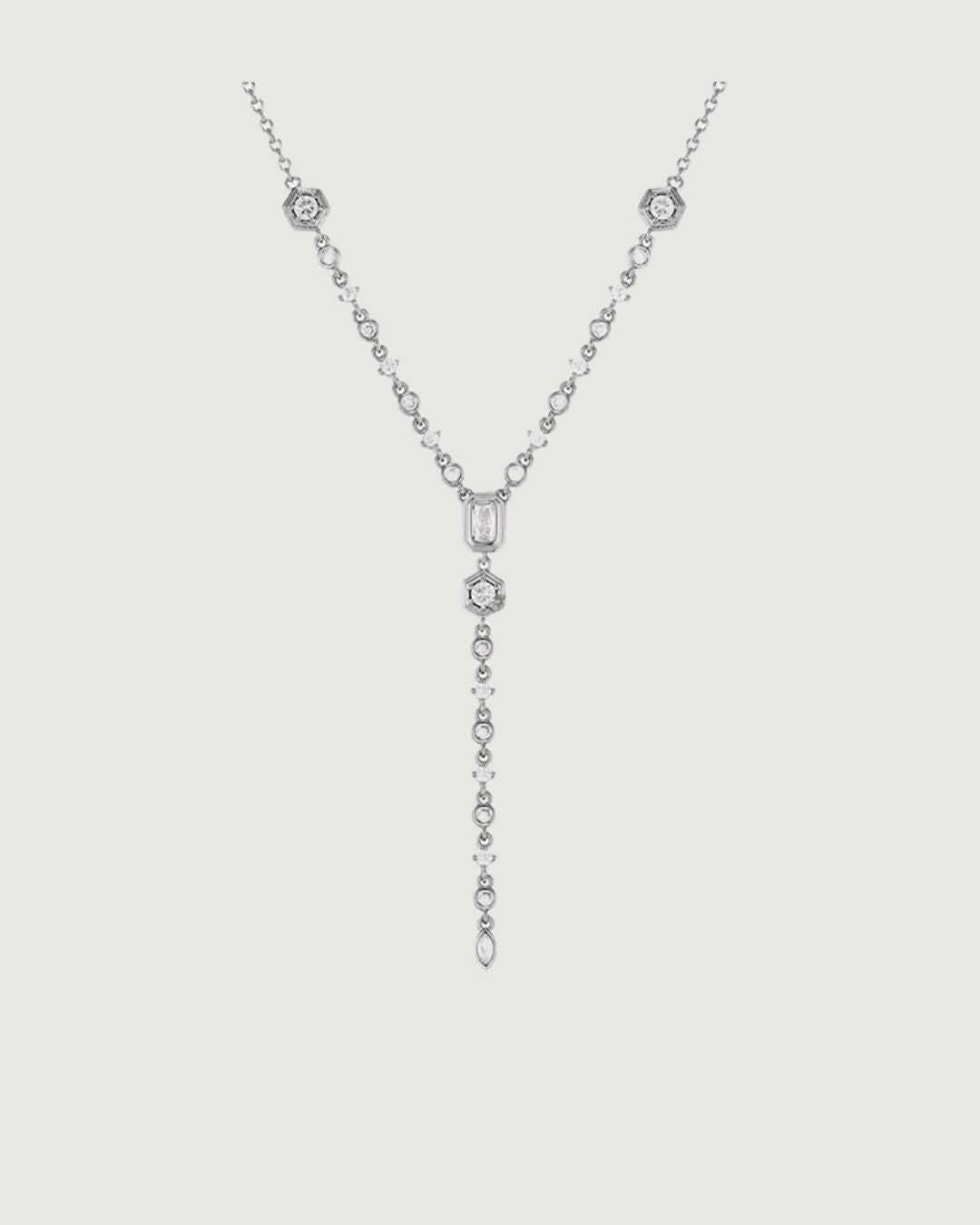 CELESTIAL DROP NECKLACE SILVER