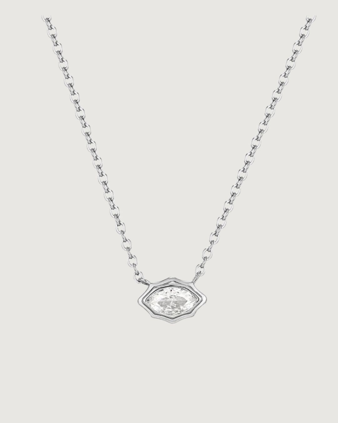 CHAKRA DIAMOND NECKLACE SILVER