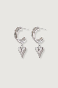 Thumbnail for CUPID HEART EARRINGS SILVER