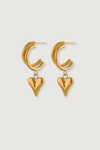 Thumbnail for CUPID HEART EARRINGS GOLD