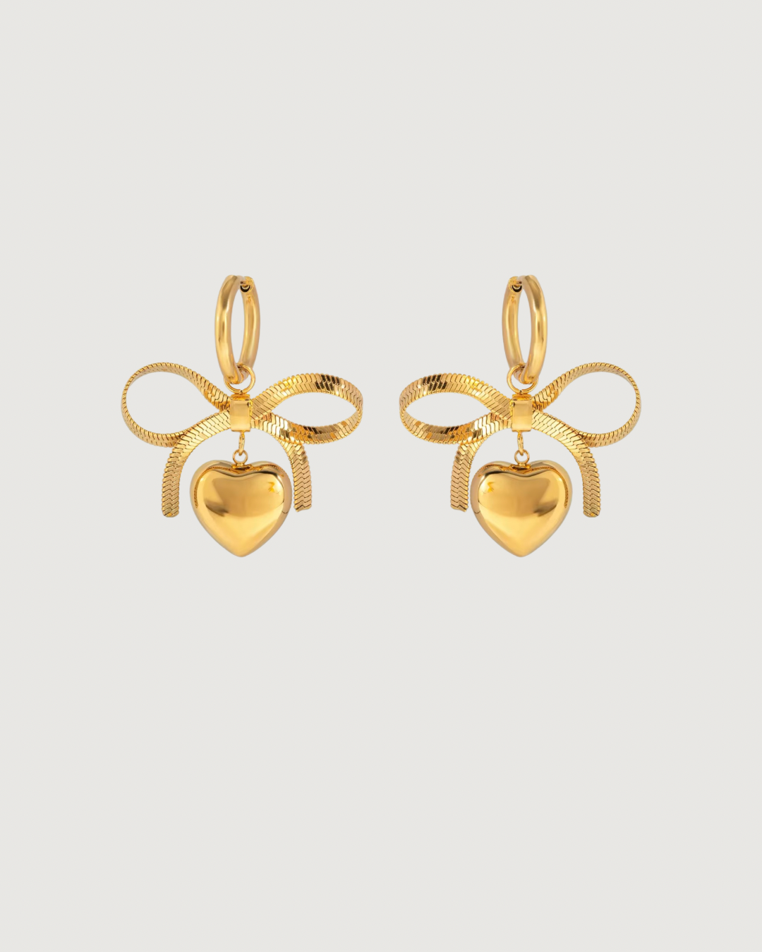 SWEETHEART BOW EARRINGS GOLD