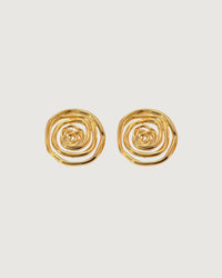 Thumbnail for GOLD SPIRAL STATEMENT STUD EARRINGS 18K GOLD PVD - STUDIO JO STORE  