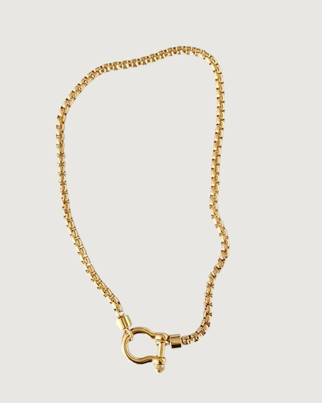 SHACKLE STATMENT NECKLACE GOLD - STUDIO JO STORE  