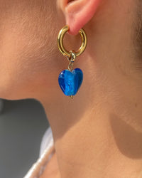 Thumbnail for OCEAN WAVE HEART DROP EARRINGS BLUE - STUDIO JO STORE  