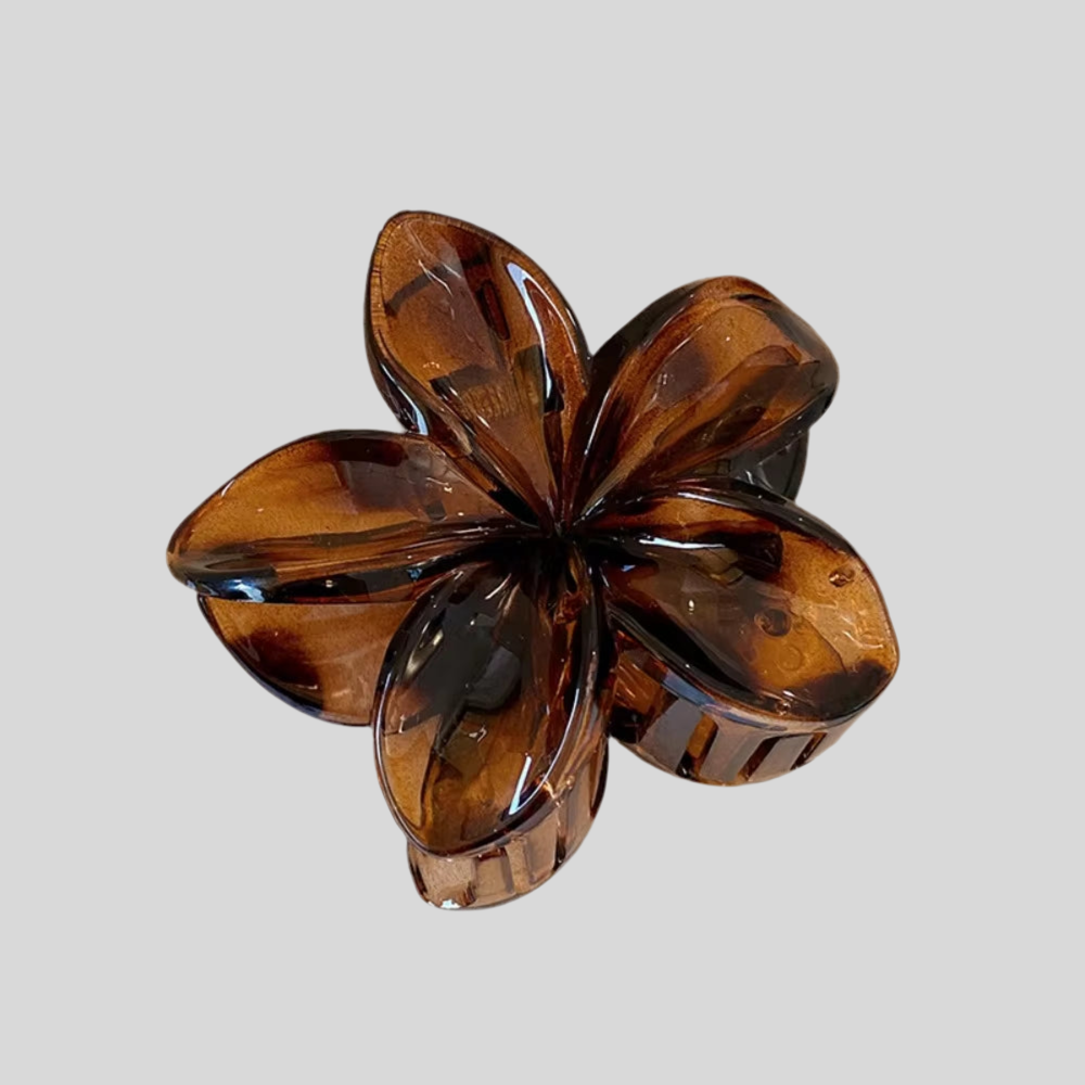 HIBISCUS FLOWER HAIR CLIP 8CM NEUTRAL MULTI - STUDIO JO STORE  