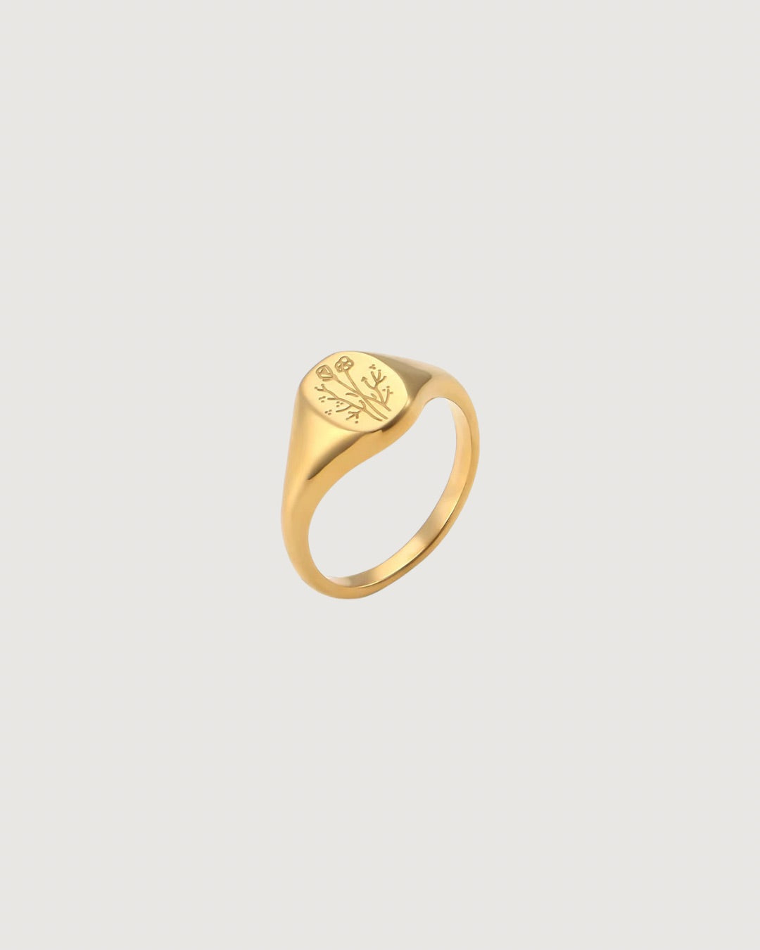 GOLDEN BLOOM SIGNET RING – 18K GOLD - STUDIO JO STORE  