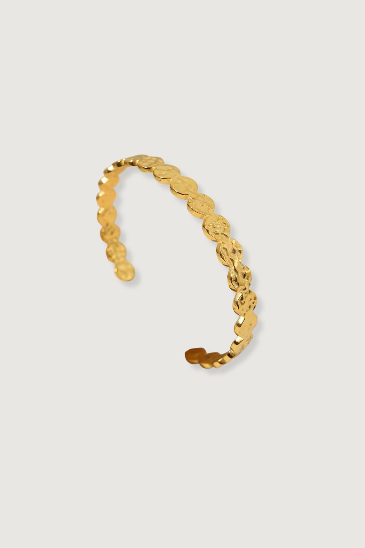 BARLEY TEXTURED CUFF BRACELET GOLD