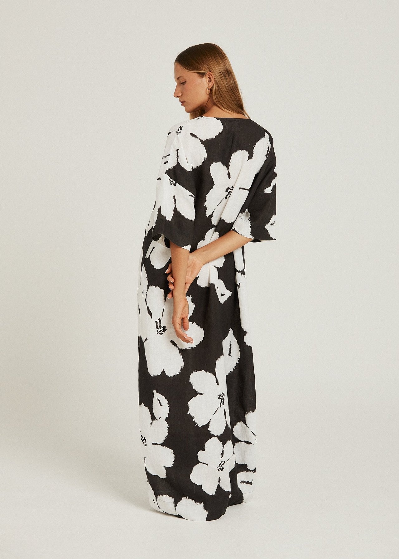 PIPPA RIDLEY TULUM MAXI DRESS CHARCOAL BLOOM