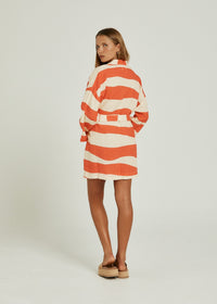 Thumbnail for PIPPA RIDLEY CABO ROBE DRESS CORAL WAVE