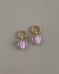 Thumbnail for BLUSH BABE HEART DROP EARRINGS PINK - STUDIO JO STORE  