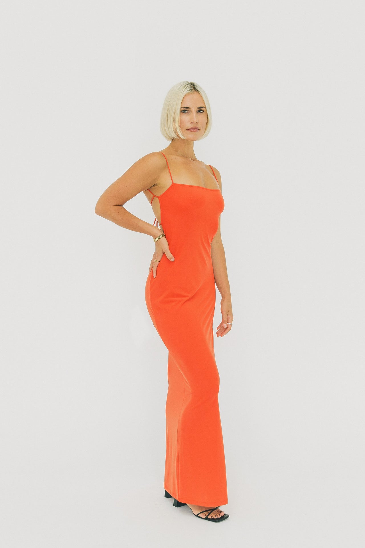 AMAIA THE LABEL - TANAYA DRESS ORANGE - STUDIO JO STORE  