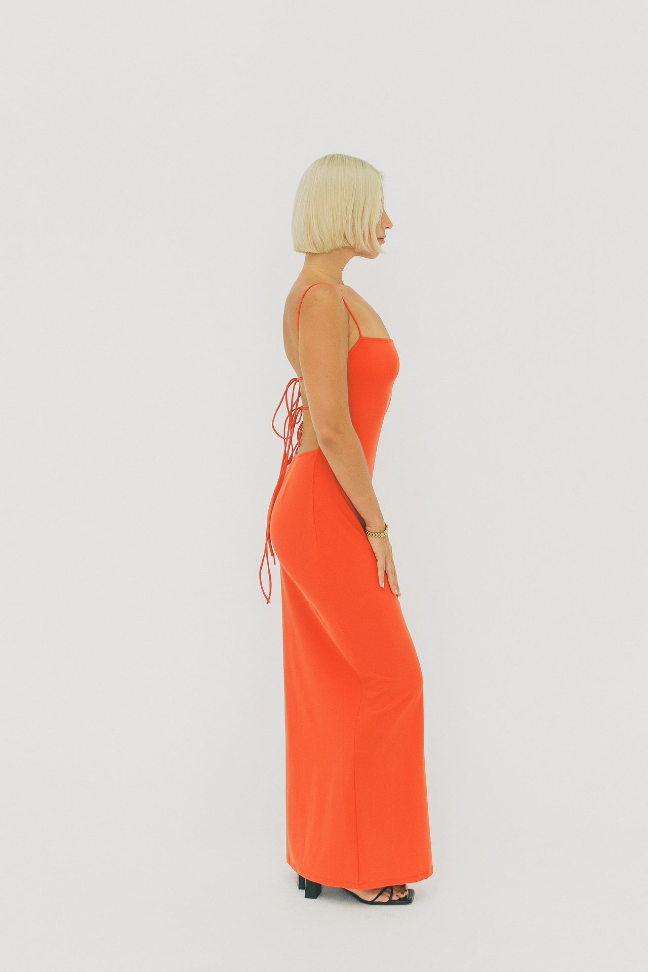 AMAIA THE LABEL - TANAYA DRESS ORANGE - STUDIO JO STORE  