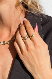 Thumbnail for THREE SISTERS STACKING RING SET OF 3 - GOLD