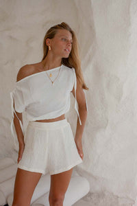 Thumbnail for PALM COLLECTIVE COTTON GAUZE SHORTS BEIGE/SAND