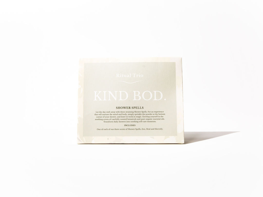 KIND BOD RITUAL TRIO SHOWER SPELL SET HEAL - ZEN - ELECTRIFY