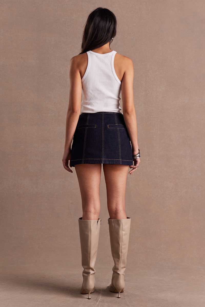 SOVERE / DUSK DENIM SKORT - INK