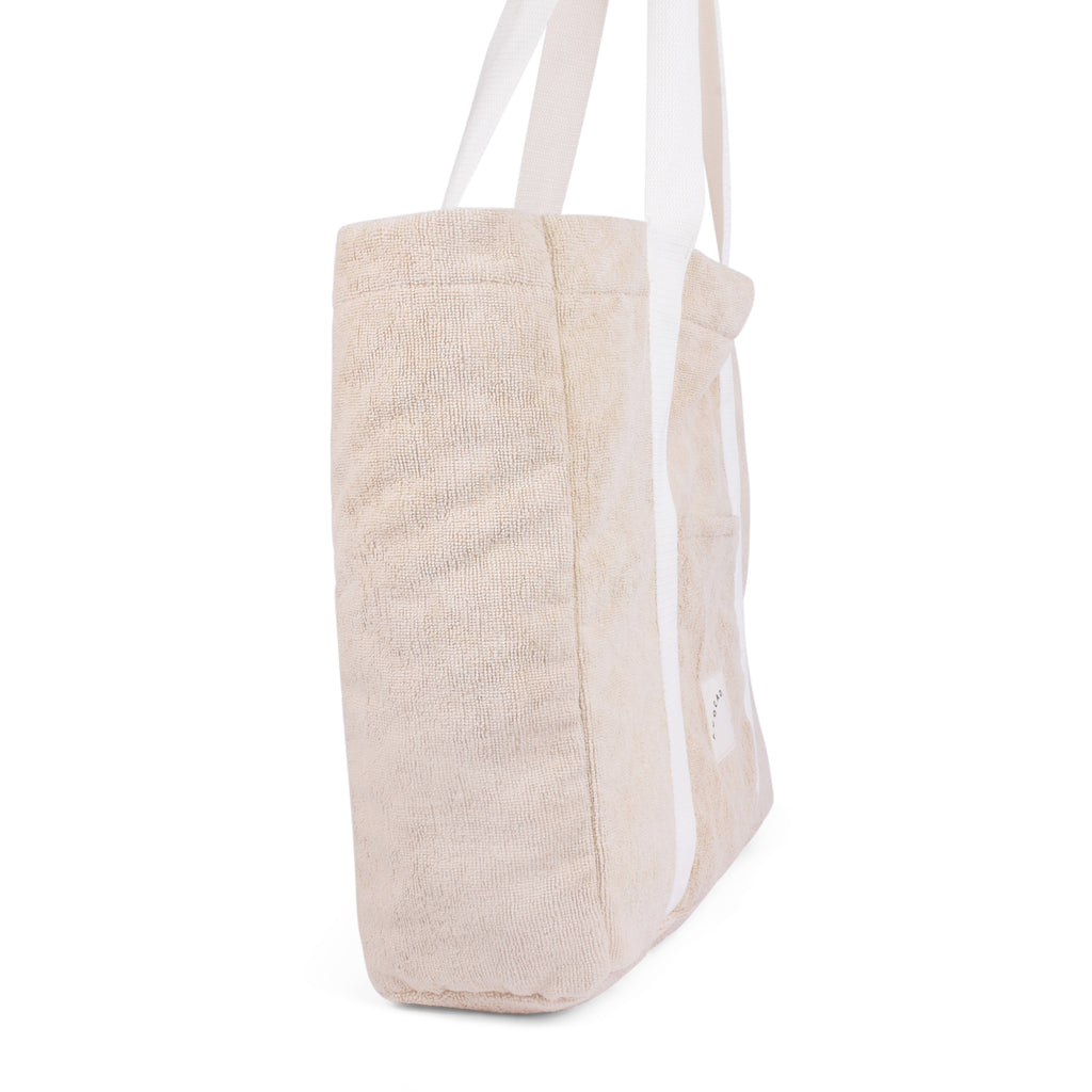 AVOCADO ZINC - TERRY TOWELLING TOTE SAND - STUDIO JO STORE  